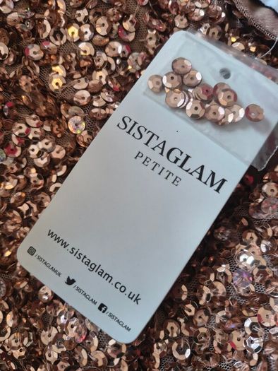 Brand New Sistaglam Rose-Gold Dress