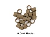 Micro Rings With Screw For Hair Extension I Tip Beads - 4.5mm - Dark Blonde #8