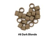 Micro Rings With Screw For Hair Extension I Tip Beads - 4.5mm - Dark Blonde #8
