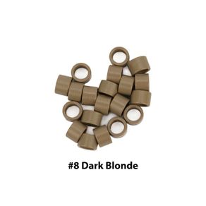 Micro Rings With Screw For Hair Extension I Tip Beads - 4.5mm - Dark Blonde #8