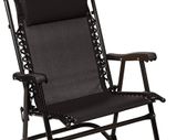 Foldable rocking chair with sun protection black