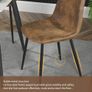 Vinatge Set of 6 Dining Chairs Upholstered Seat with Black Metal Legs Image 4