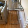 Chrome & Glass Console Table. X Frame Design Image 3