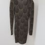 A'gaci Black and Gold Sheer Long Sleeve Dress Image 3