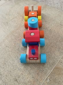 Wooden German made stacking train set
