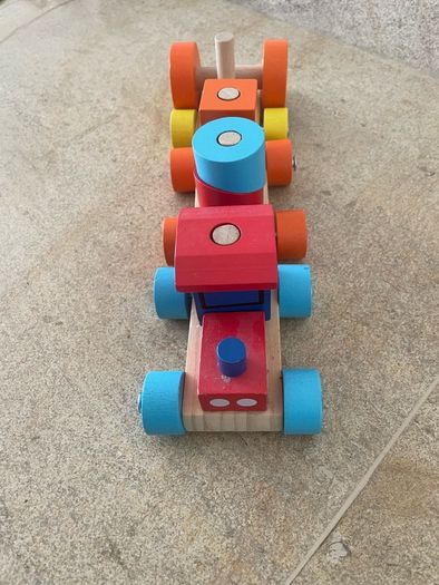 Wooden German made stacking train set