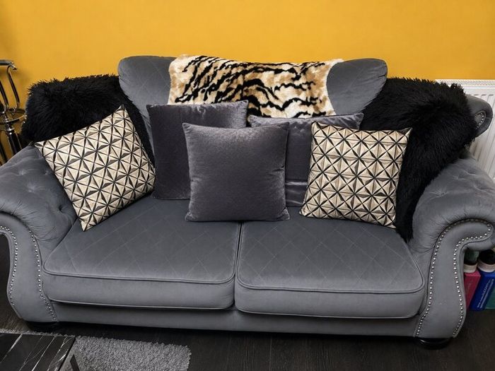 3 velvet set sofa