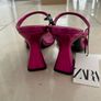 Zara metallic pink heels BNWT Image 2