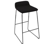 Set of 2 Modern Black Bar Stools