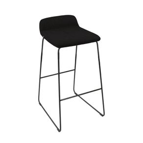 Set of 2 Modern Black Bar Stools