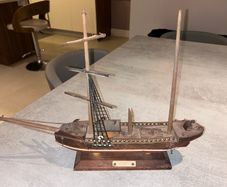 Vintage Model Ship (damaged)
