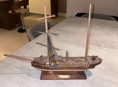Vintage Model Ship (damaged)