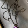 Pristine Hallmarked Silver 18" Chain with Amethyst Image 4