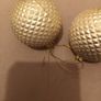 2 christmas gold baubles Image 2