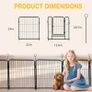 Dog Pen Indoor, 8 Panel Puppy Play Pen with Bottom Mat, High 60cm Heavy Duty Dog Play Pen, Pet Playpen for Puppies, Cats, Rabbits and Other Animals (Black) Image 6