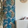 wall paper MODERN Teal and gold 5 rolls Image 2