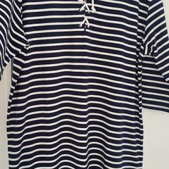 Nicolle Nautical Navy and White Striped dress Sz L ( Fit 12-14 UK) - Bnwot Rrp 59.99