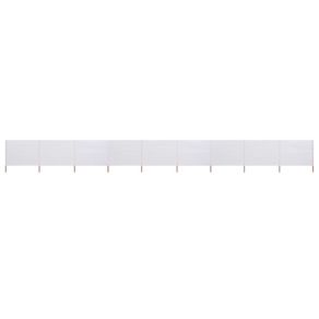 9-panel Wind Screen Fabric 1200x120 cm Sand White