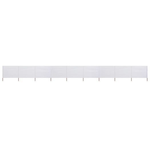 9-panel Wind Screen Fabric 1200x160 cm Sand White
