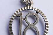 Vintage Sterling Silver 18 Pendant Necklace length 17" - 2g