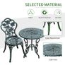 3 Pcs Cast Aluminum Bistro Set-Green Image 5