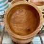 Rare Set 6 Rustic Irish Wood Turned Beehive Style Bowls Retos Shannon 1970s Image 4