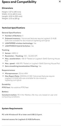 Logitech G PRO X SUPERLIGHT 2 wireless gaming mouse
