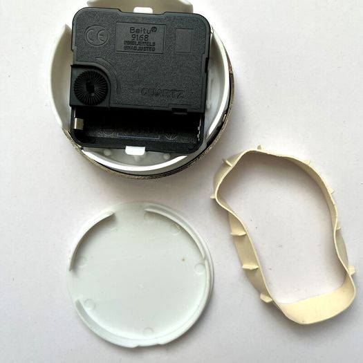 New 80mm Silver Clock Inserts, Quartz Fit-Up