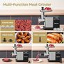 Electric Meat Grinder [3000W MAX], Meat Mincer with LCD Display & Reverse Function, Sausage Maker with 3 Different Cutting Plates & Kibbe Attachment for Home Use Image 5