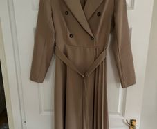 Elegant blazer dress in beige color