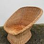 Vintage Willow woven bucket chair c1960 Image 6