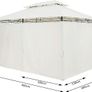 3 x 4m Metal Garden Gazebo with Side Curtains Water-Repellent UV50+ Outdoor Gazebo Image 3