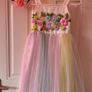 Floral Dress with head piece Age 3-4 years Image 6