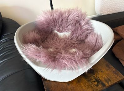 Bama Nido Plastic Pet Bed with plush cushion