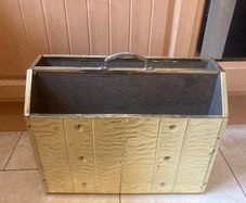 brass vintage magazine holder postage available
