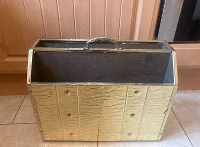 brass vintage magazine holder postage available