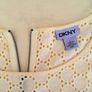 DKNY Lemon Yellow Cutwork T-shirt L New Image 6