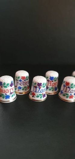 Collection of Emerald Isle Bone China Thimbles