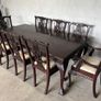 Solid mahogany table & chairs Image 5