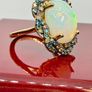 Diamond  Halo Statement Ring Image 10