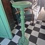 Vintage solid heavy wood painted Plantstand Image 6