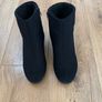 Black Wedge Ankle Boots Size 5 Image 3
