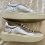 NeroGiardini Silver Leather Platform Sneakers - Size 37 Image 2