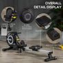 Magnetic Rowing Machine Rower with LCD Digital Monitor & Wheels Image 4