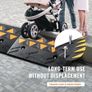 Rubber Curb Ramp 2 Pack, 4.3" Rise Height Heavy-Duty 33069 lbs/15 T Capacity Threshold Ramps Image 6