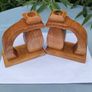 Vintage Hand carved Norwegian candlesticks Image 2