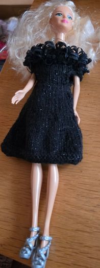 Barbie doll handemade dress and necklace