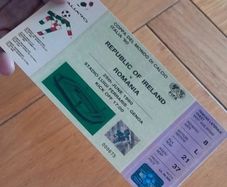 Ireland v Romania Souvenir Ticket Italia 90 World Cup