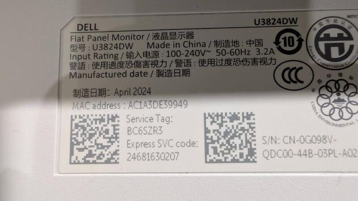 Dell UltraSharp U3824DW 38" Curved USB-C HUB Monitor - Excellent Condition