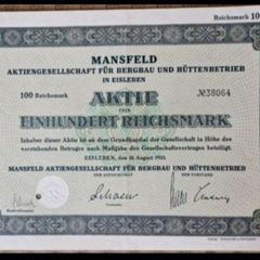German share certificate ,1933